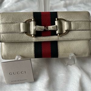Gucci leather Horsebit continental wallet